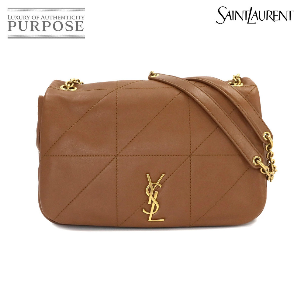 Saint Laurent Jamie Chain Leather Shoulder Bag Brown